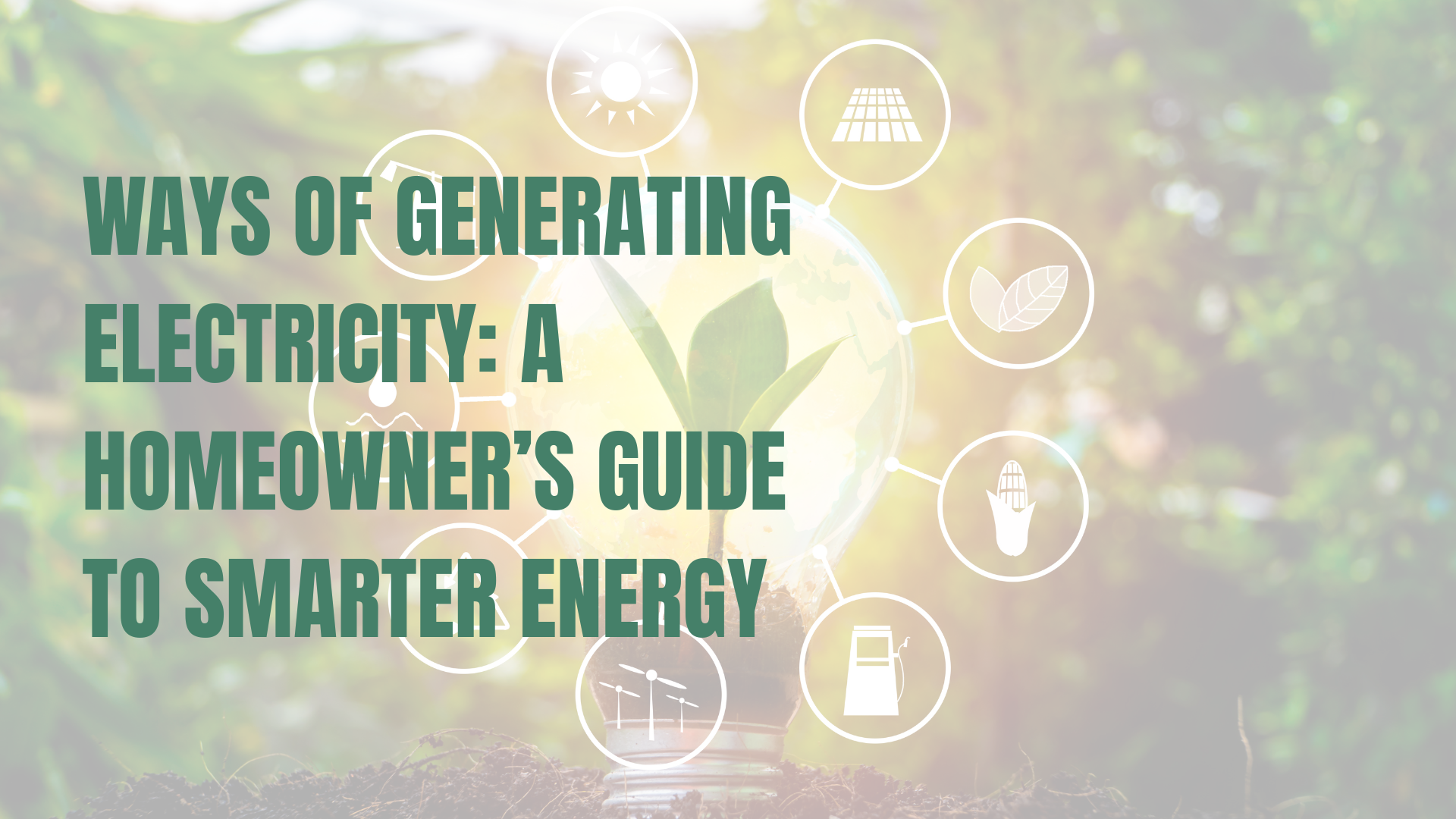 Stock image showing different types of renewable energy