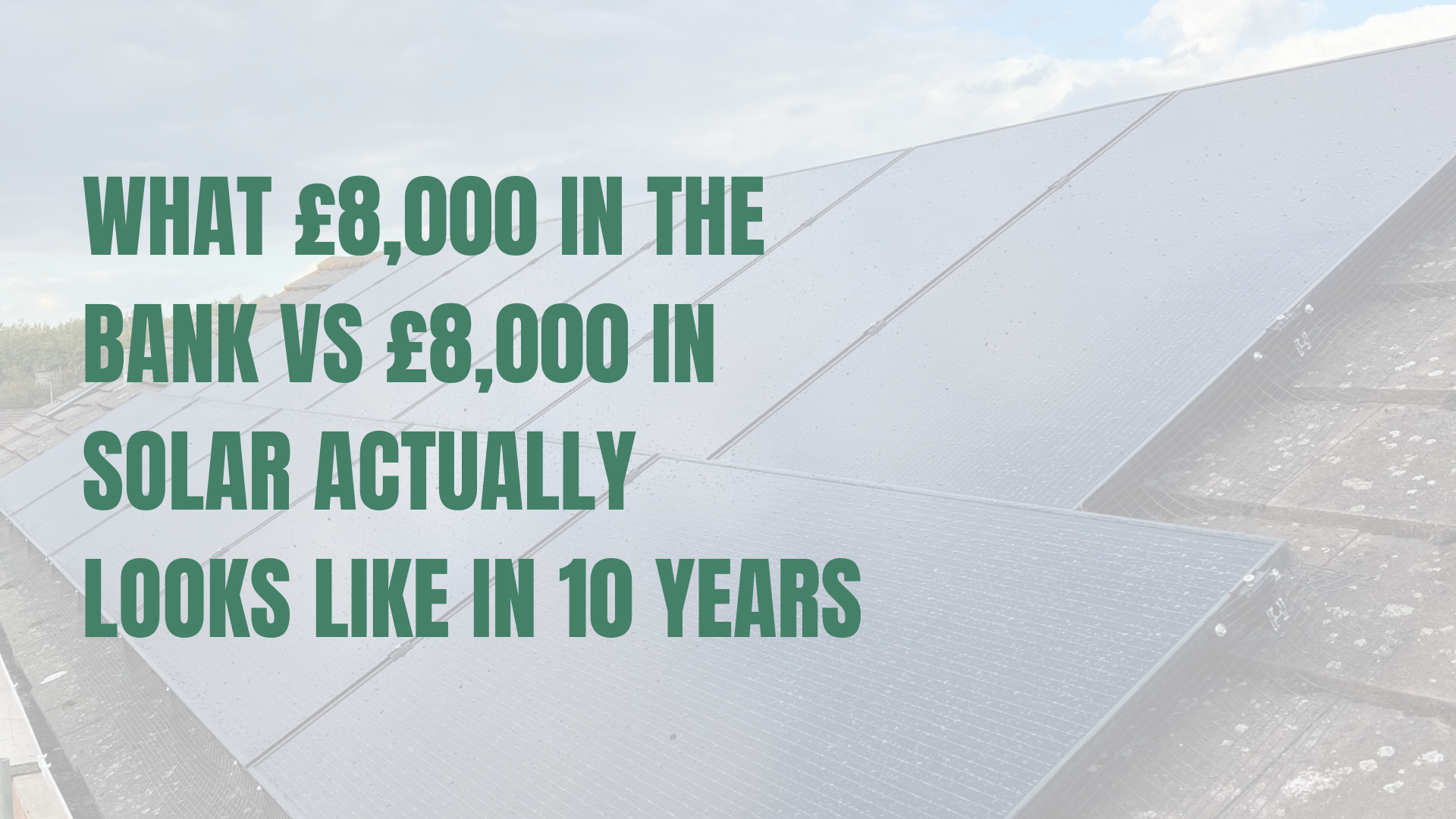 Solar installation on a roof