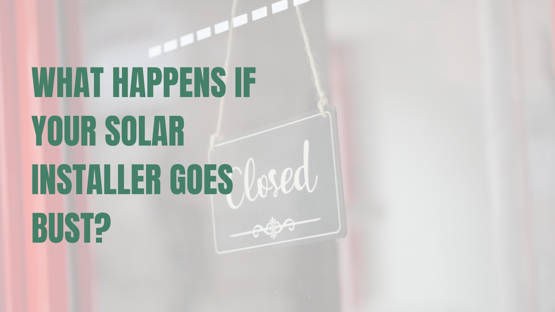 Stock image of a closed sign