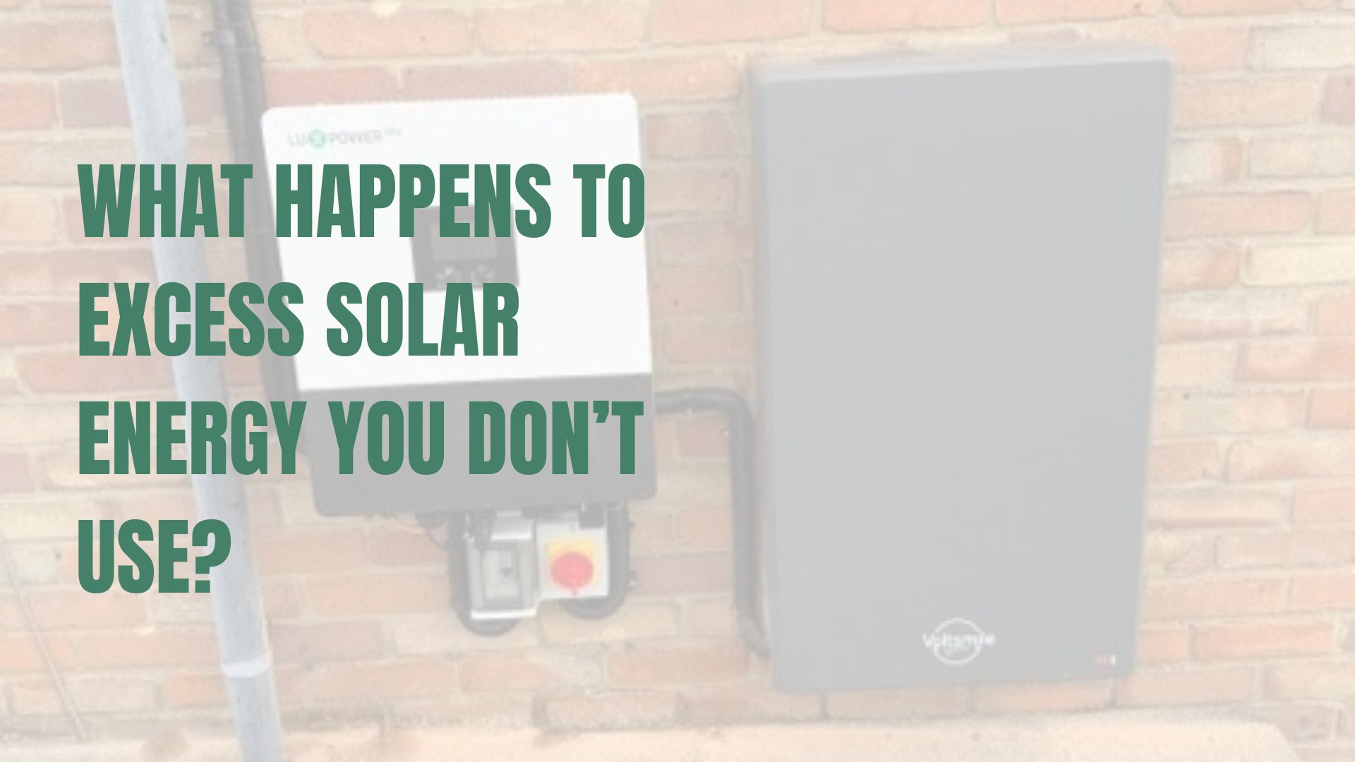 Solar battery installation on an external wall