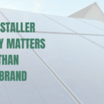 Solar panel installation on a pitched roof