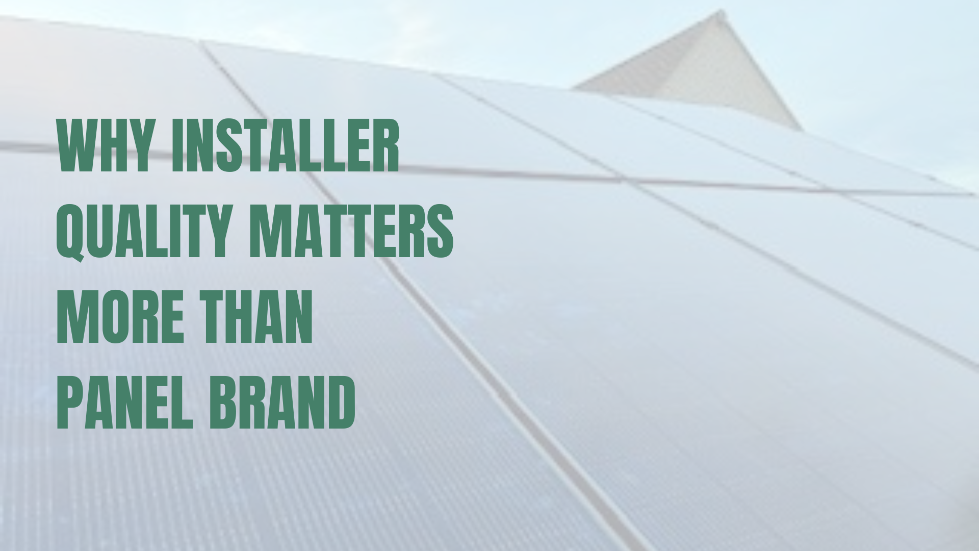 Solar panel installation on a pitched roof