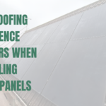 Solar panel installation on a pitched roof