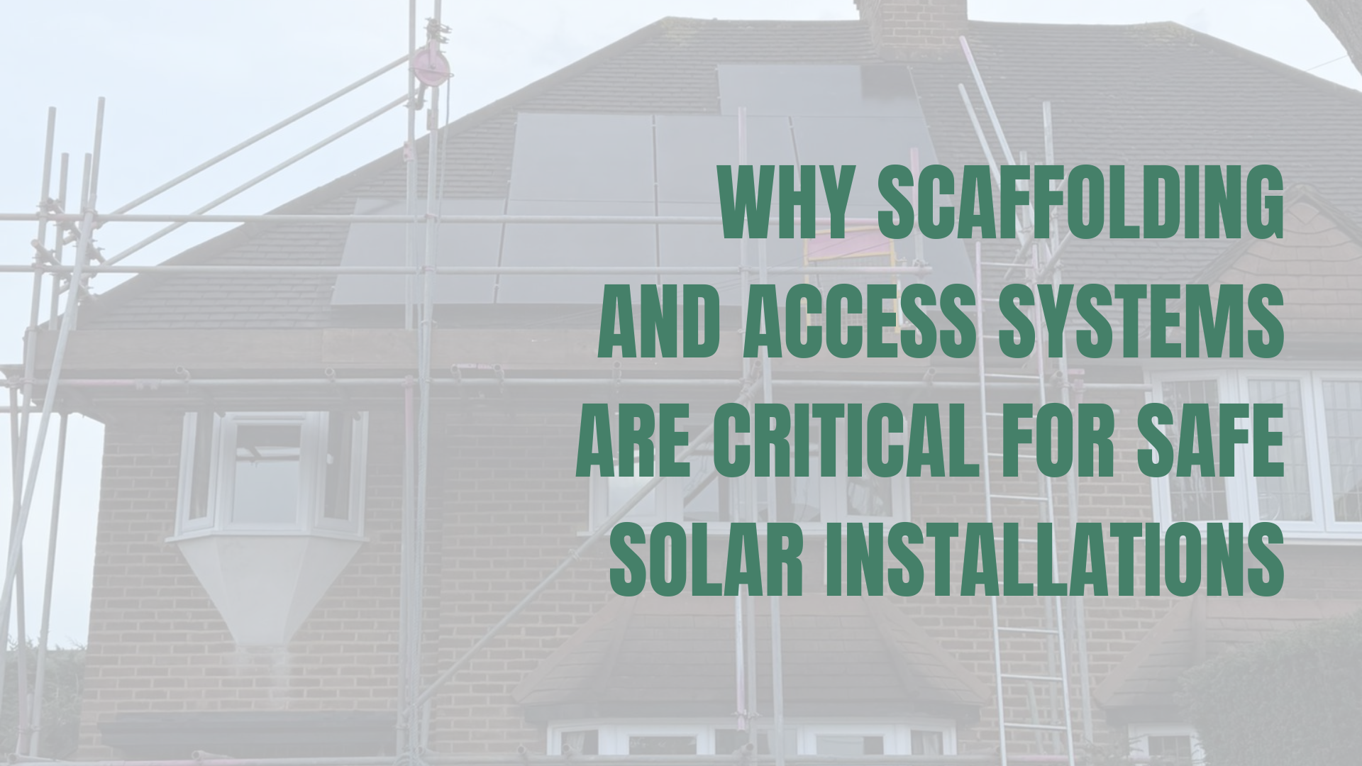 Scaffolding access to a pitched roof