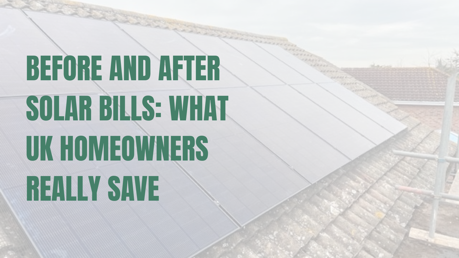 Solar installation on a pitched roof