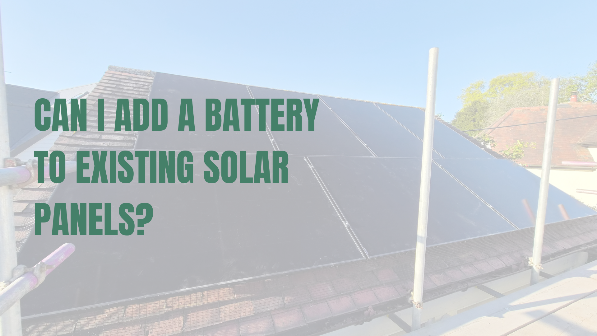 Solar installation on a pitched roof