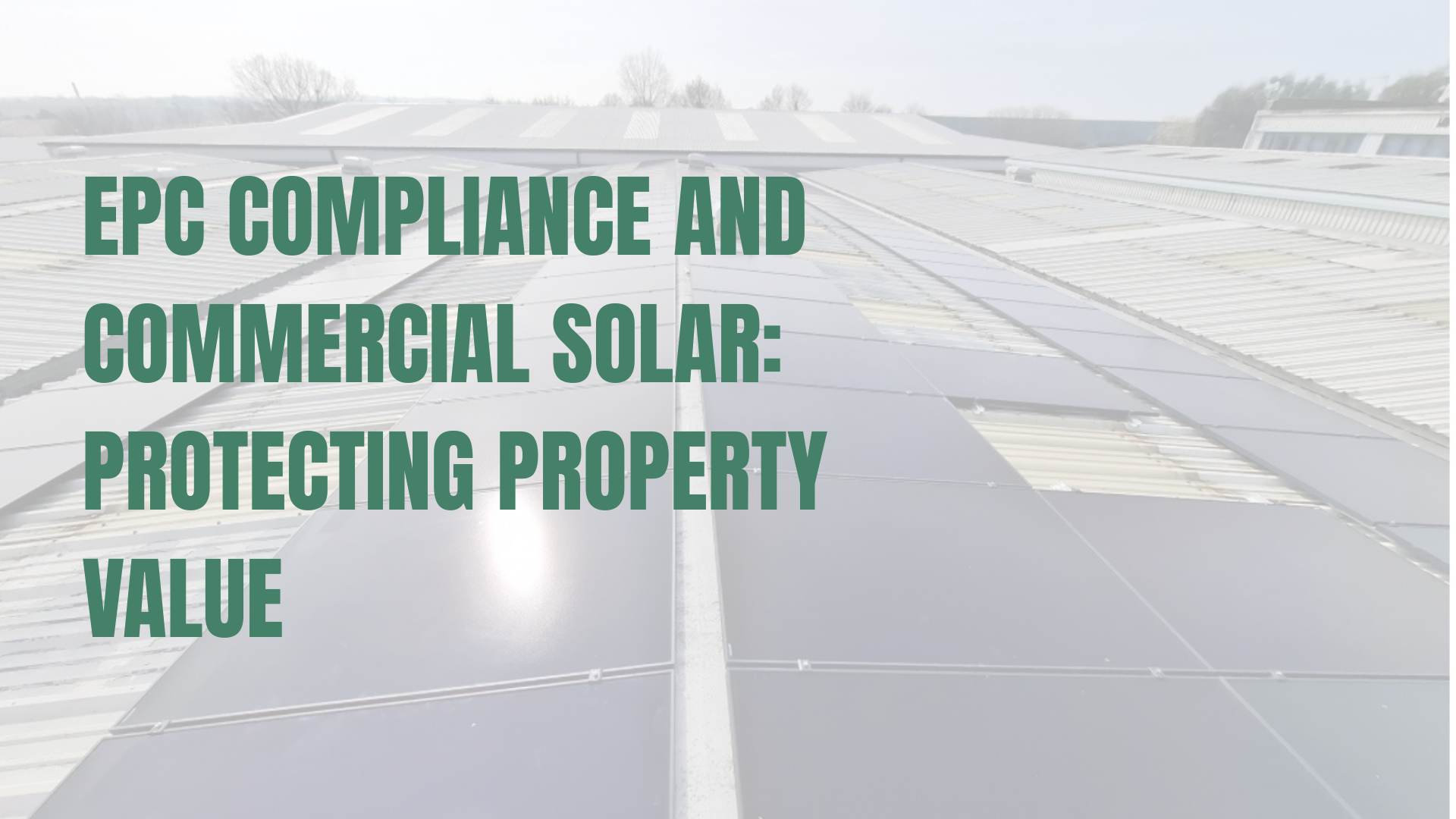 Solar installation on a commercial roof