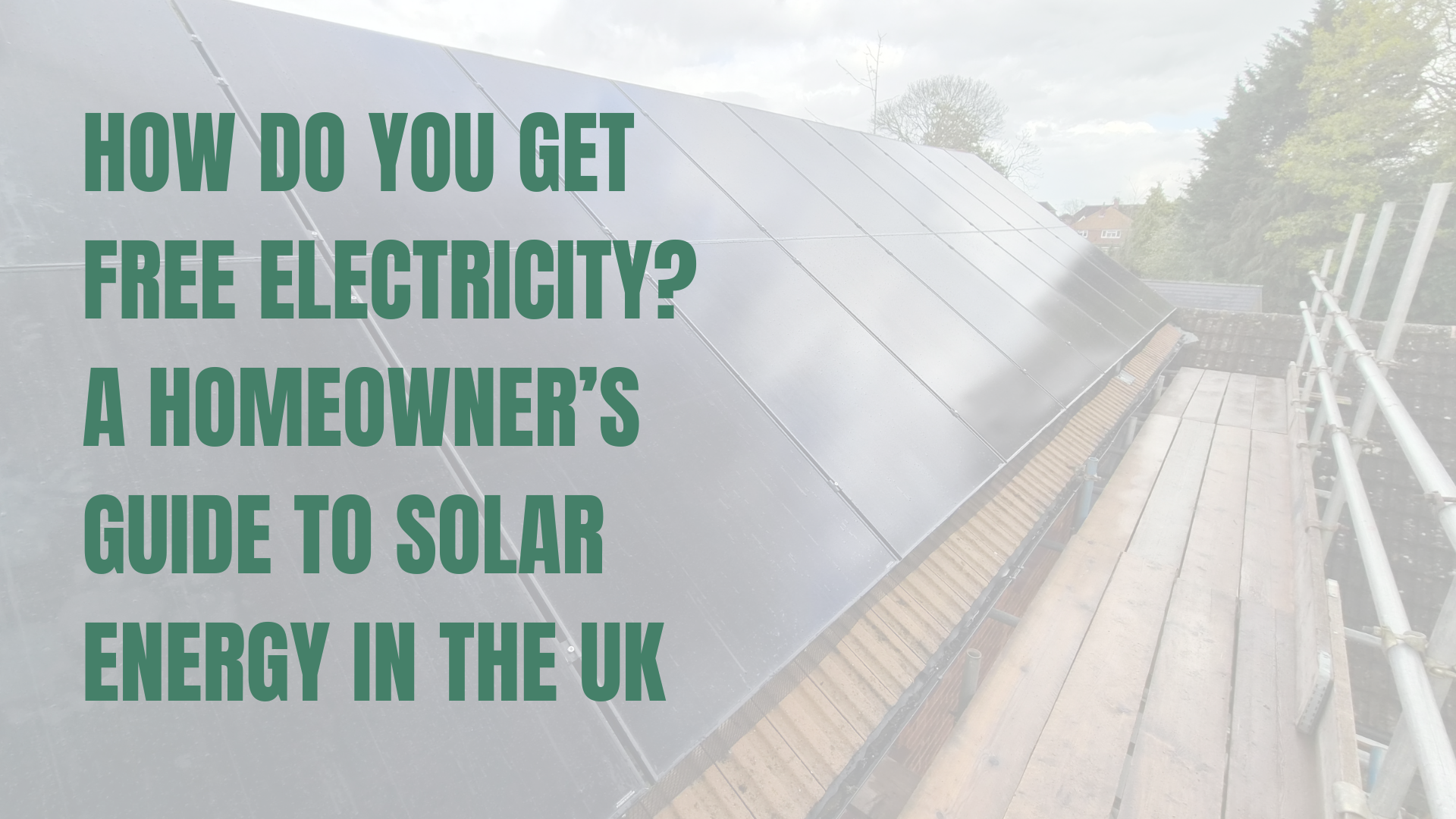 Solar installation on a pitched roof
