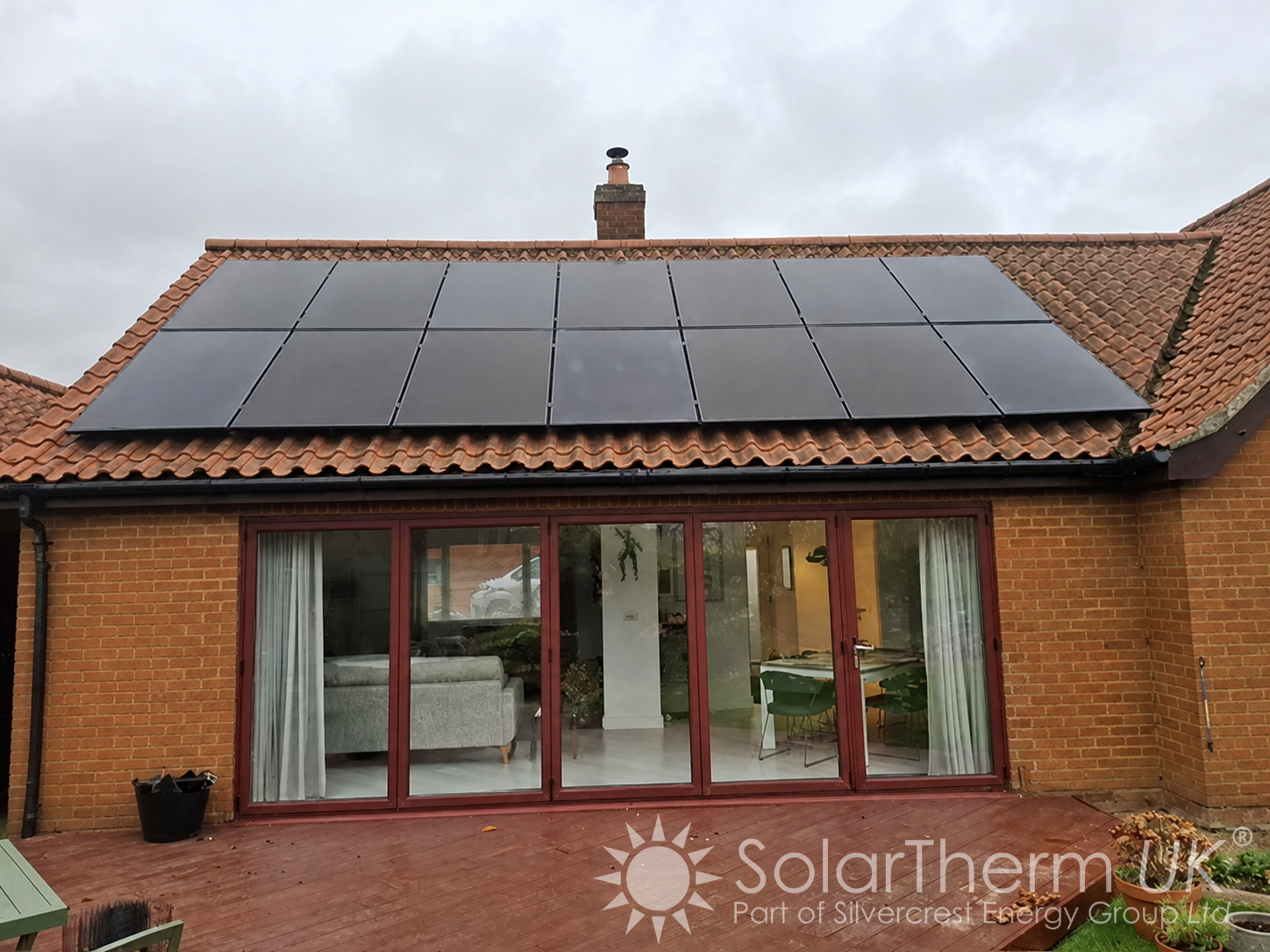 Solar installation on a bungalow