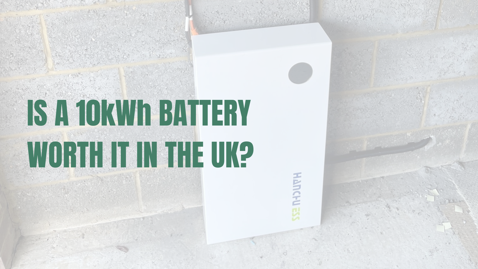 Hanchu battery installed in a garage