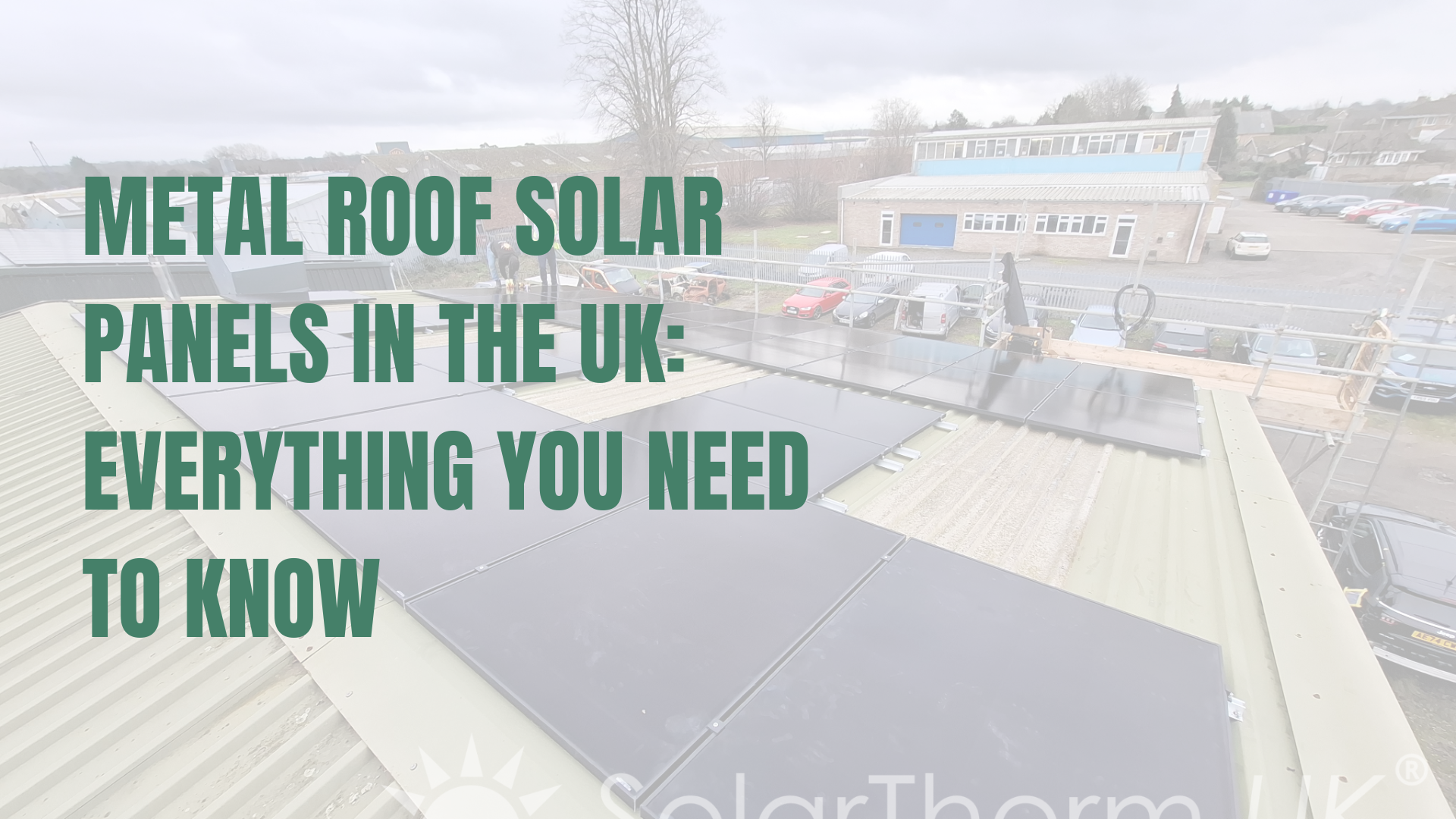 Solar panels installed on a metal roof