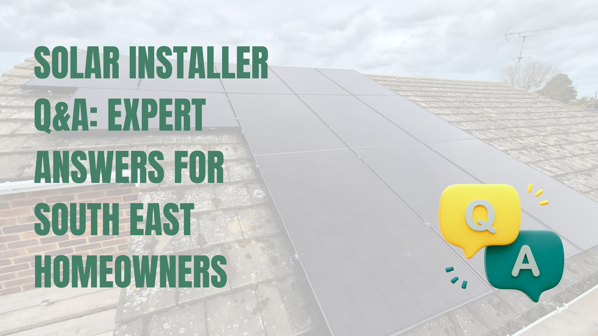 Solar installation on a pitched roof