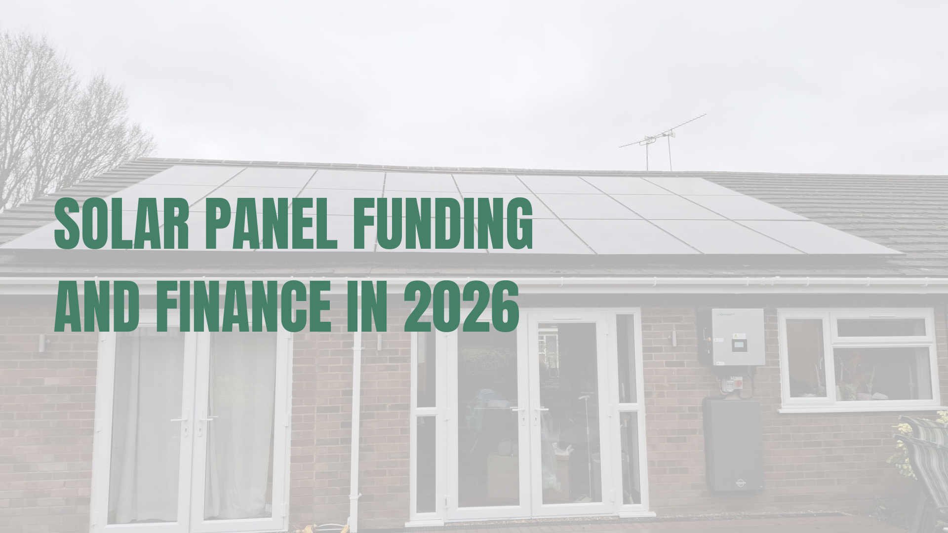 Solar Panel Funding and Finance in 2026