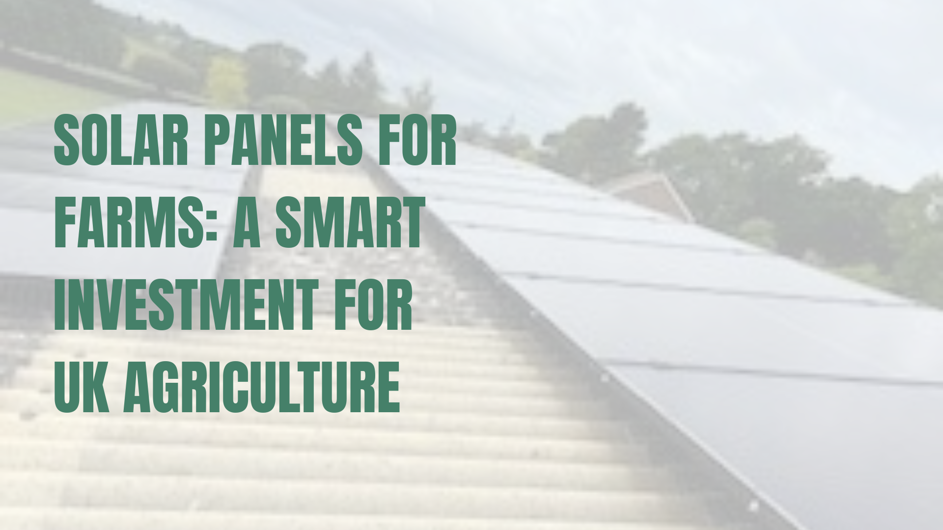 Solar installation on a barn