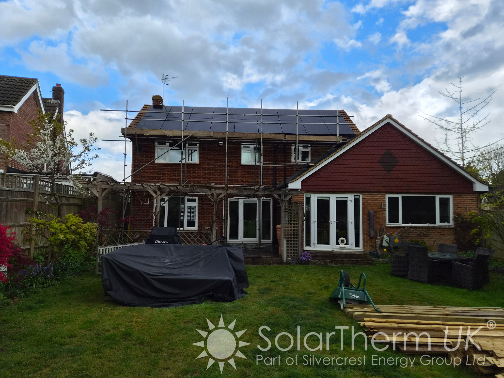 Solar panel installation on a home in Tonbridge, Kent