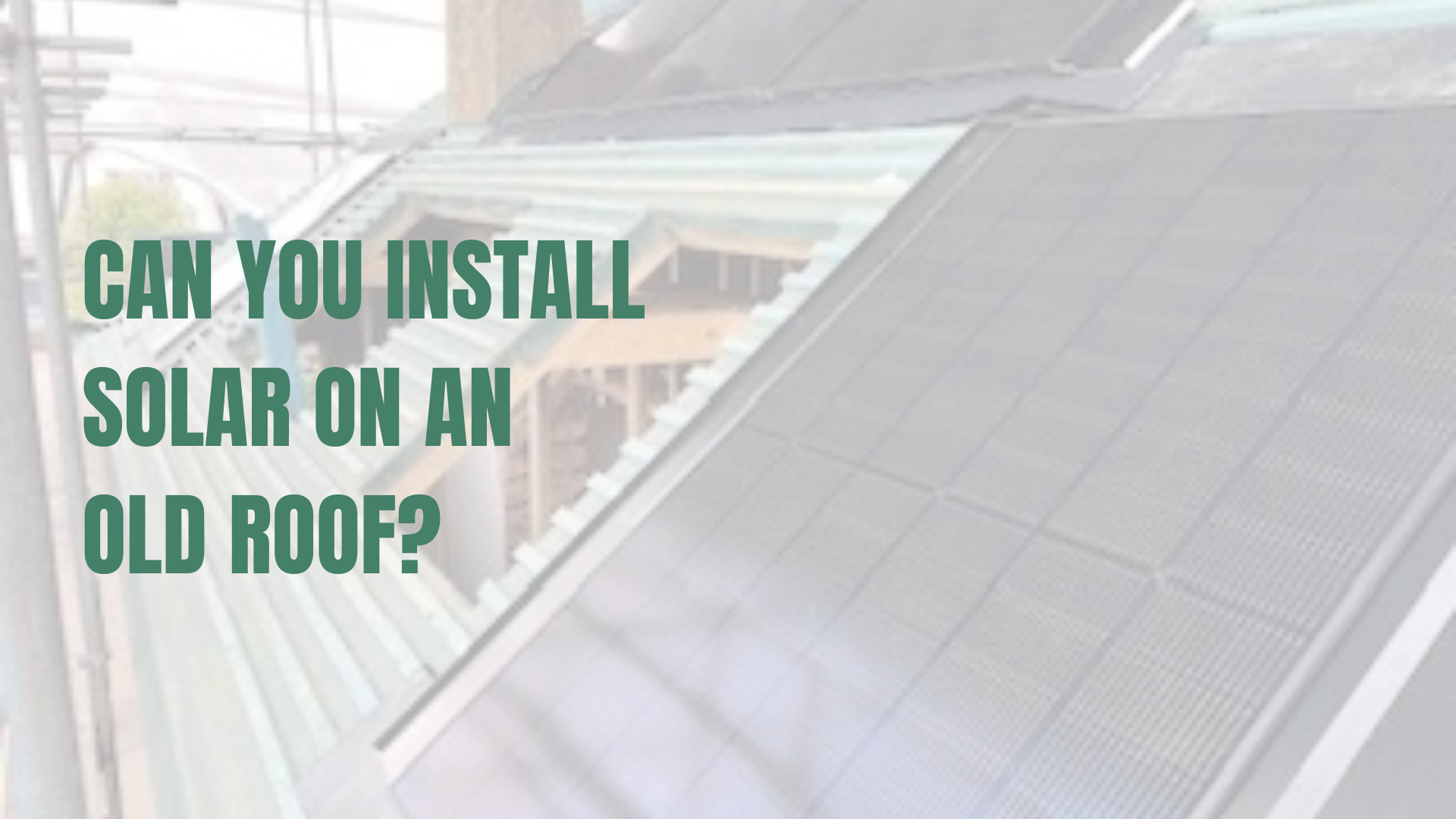 Solar installation on a pitched roof