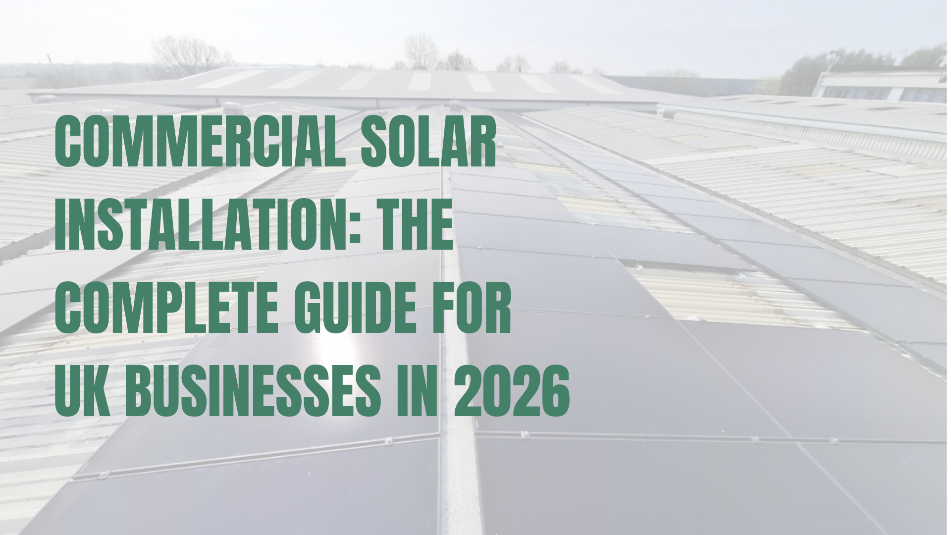 Solar installation on a commercial roof