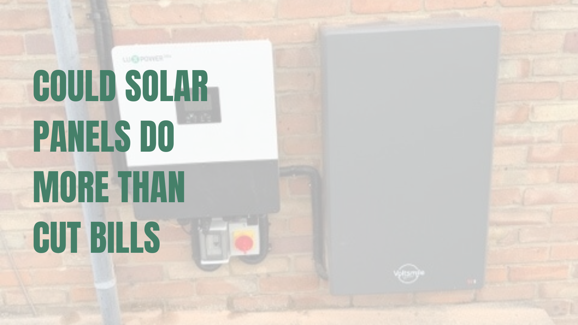 Solar battery installed on an external wall