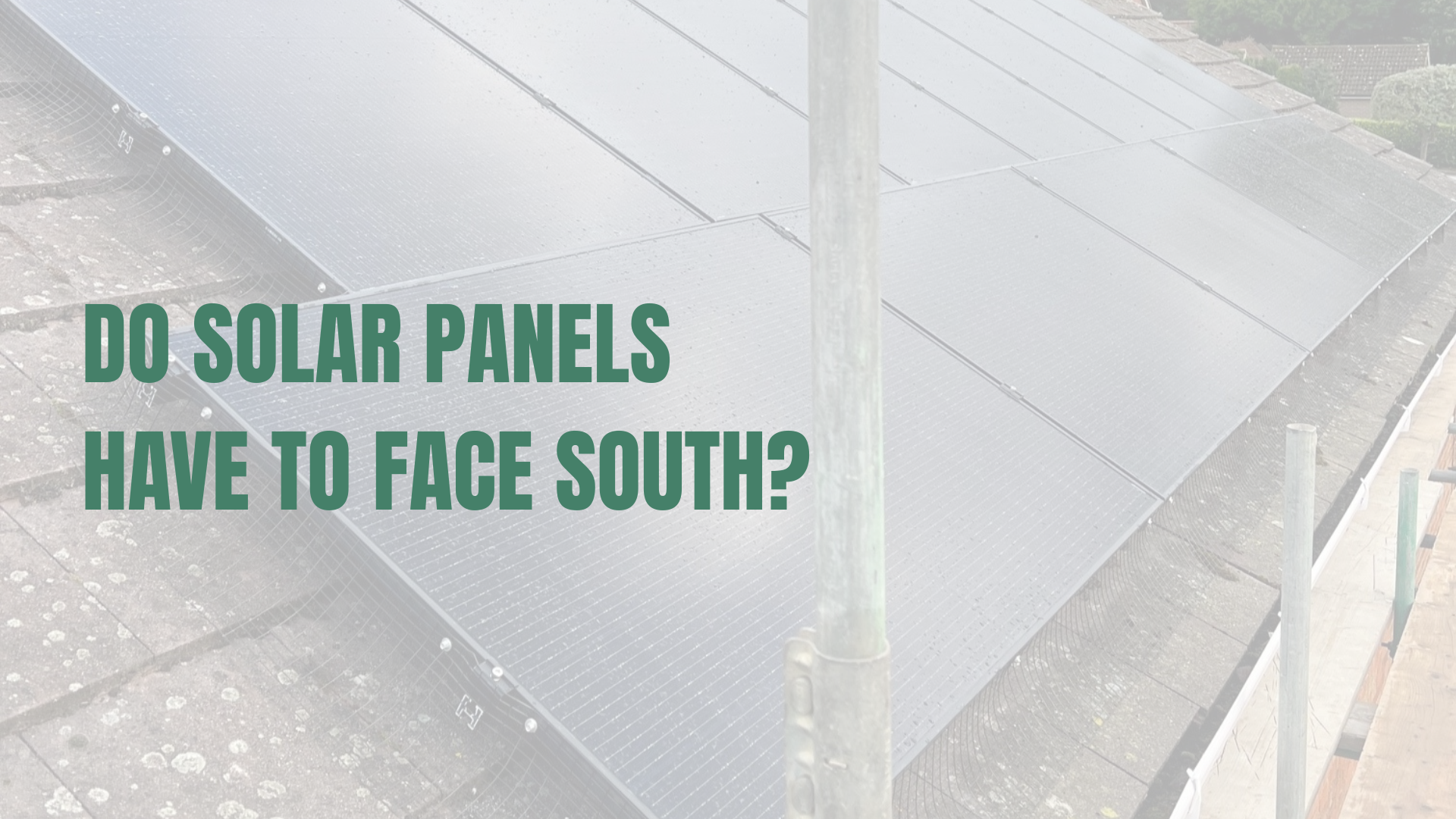 Solar panel installation on a pitched roof