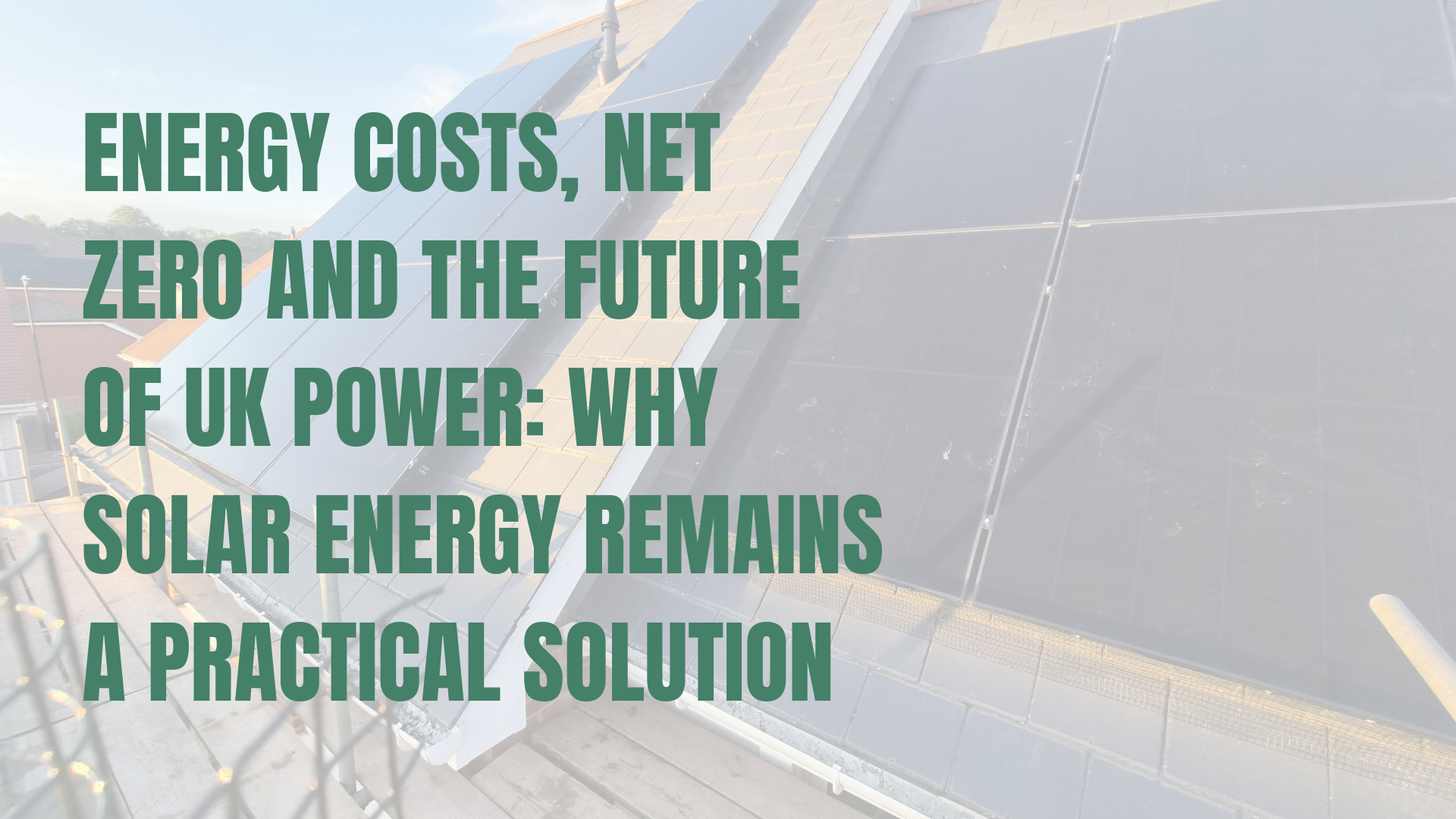 Solar installation on a pitched roof