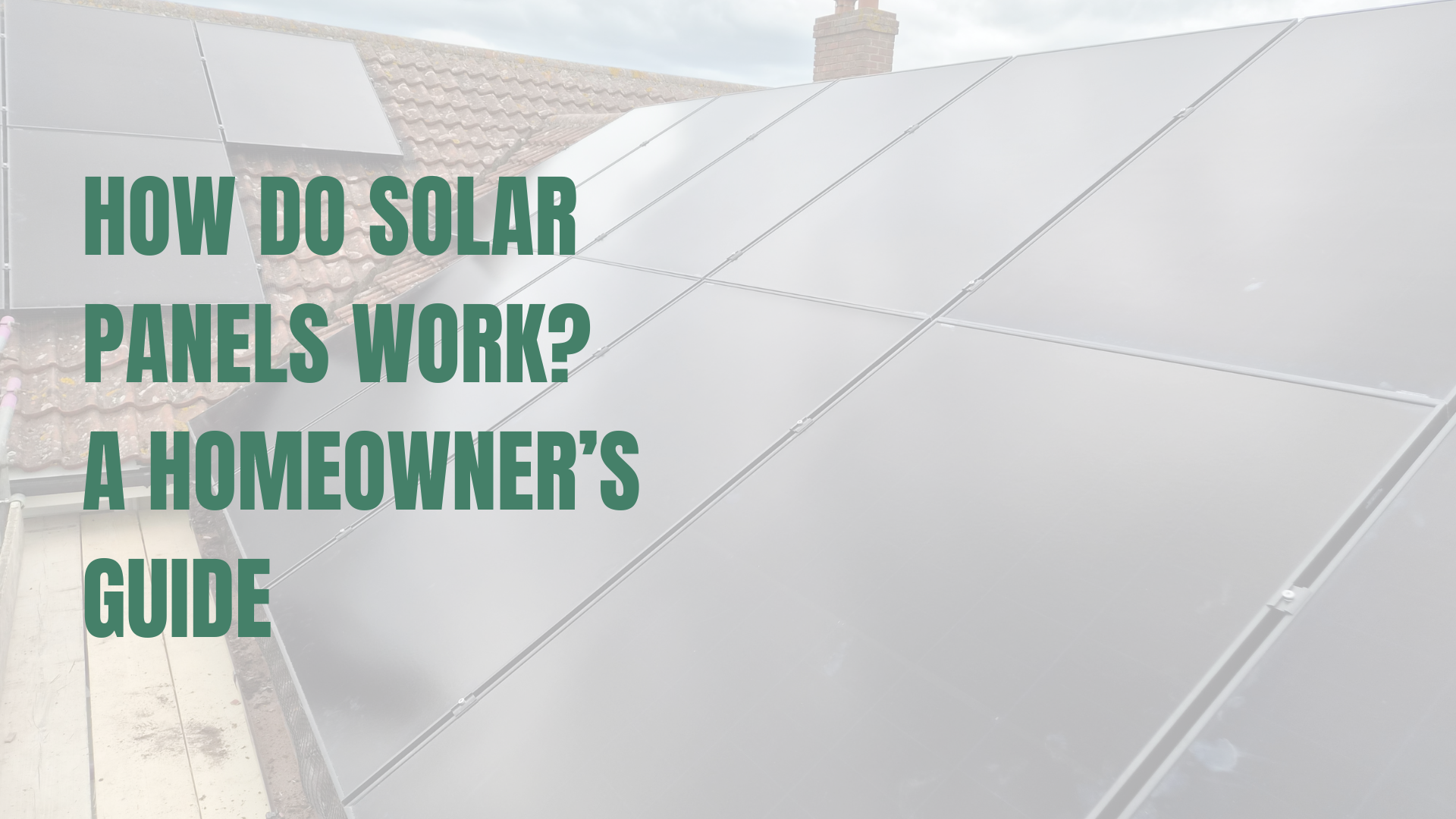 Solar installation on a pitched roof