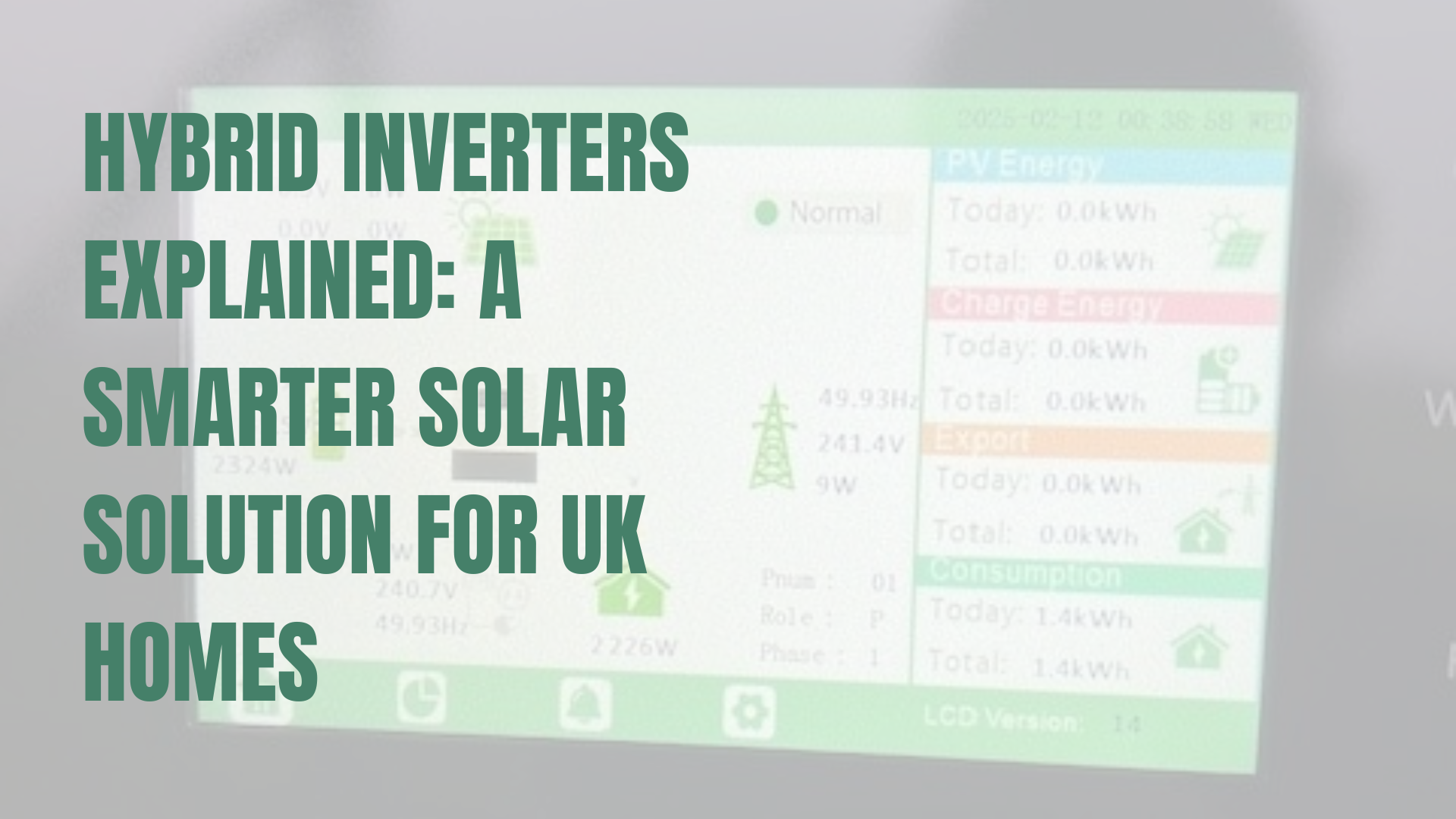 Hybrid inverter display