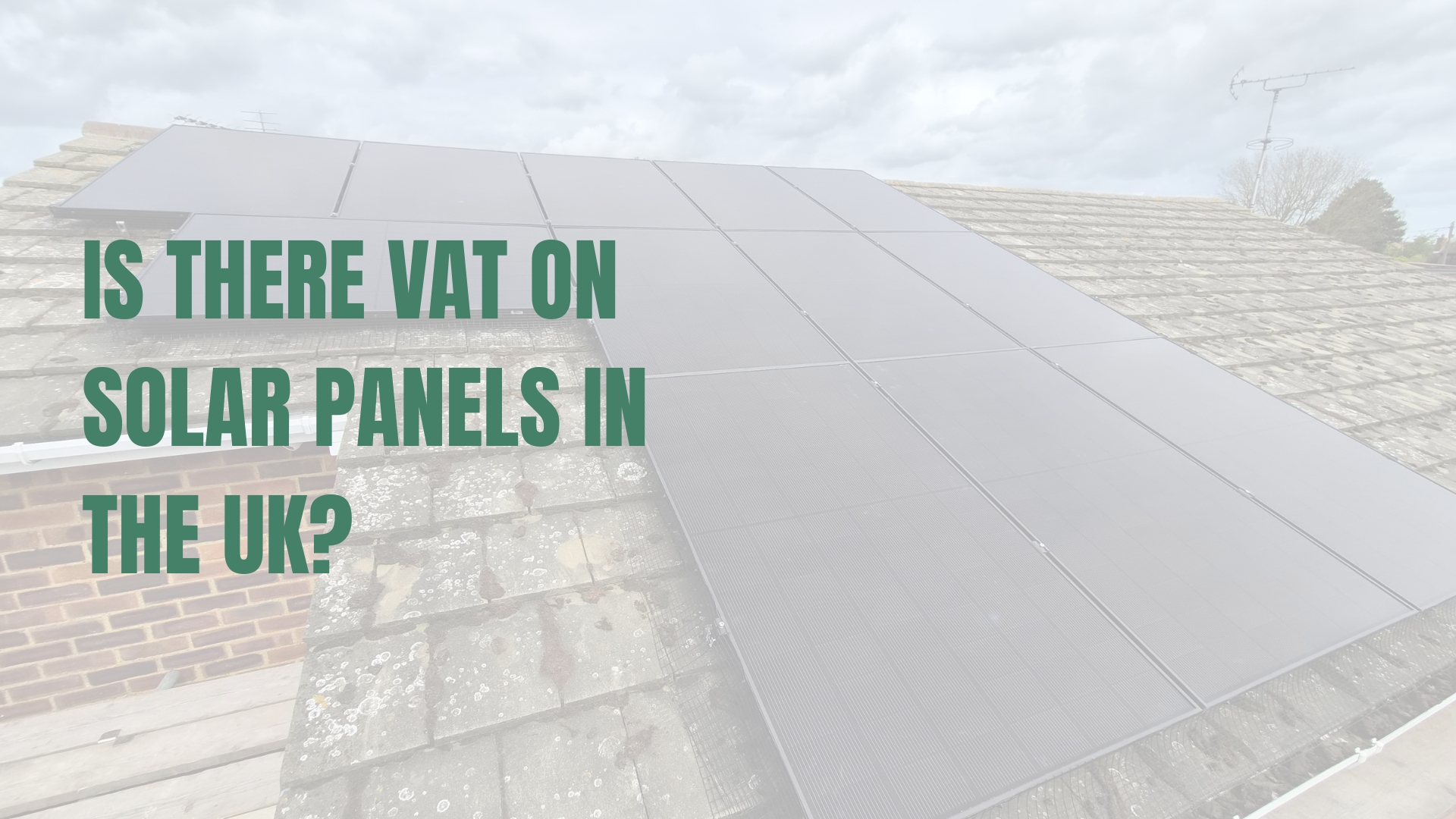 Solar panel installation on a pitched roof