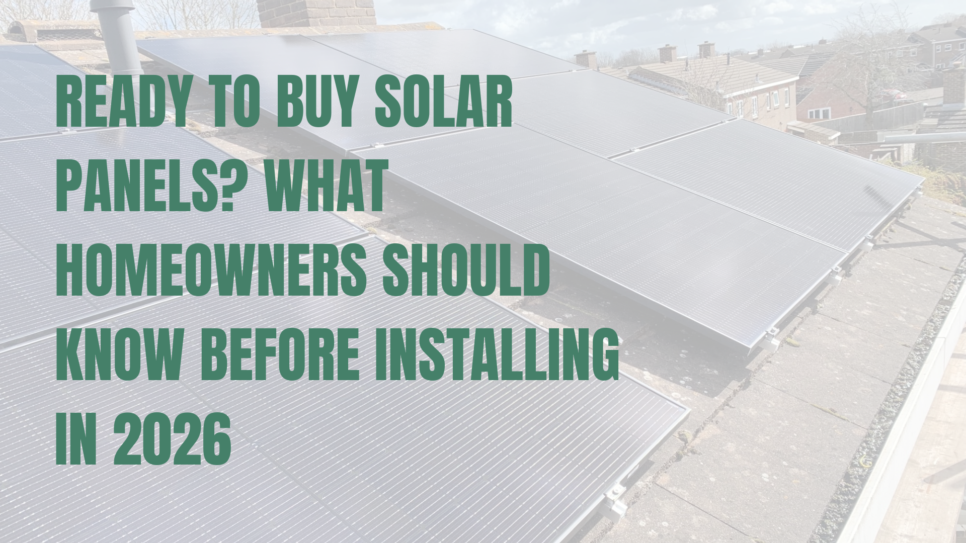 Solar installation on a pitched roof