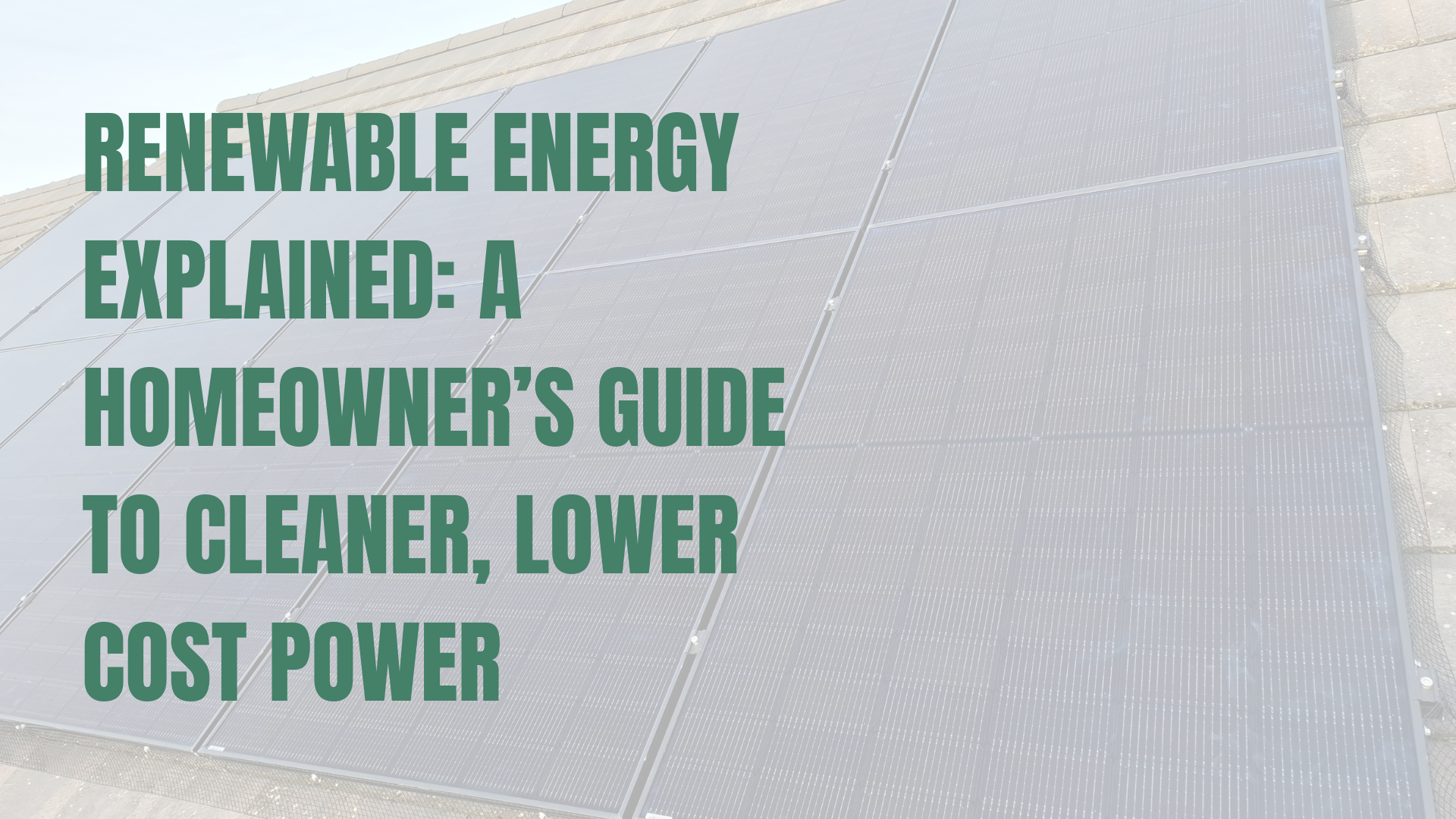 Solar installation on a pitched roof