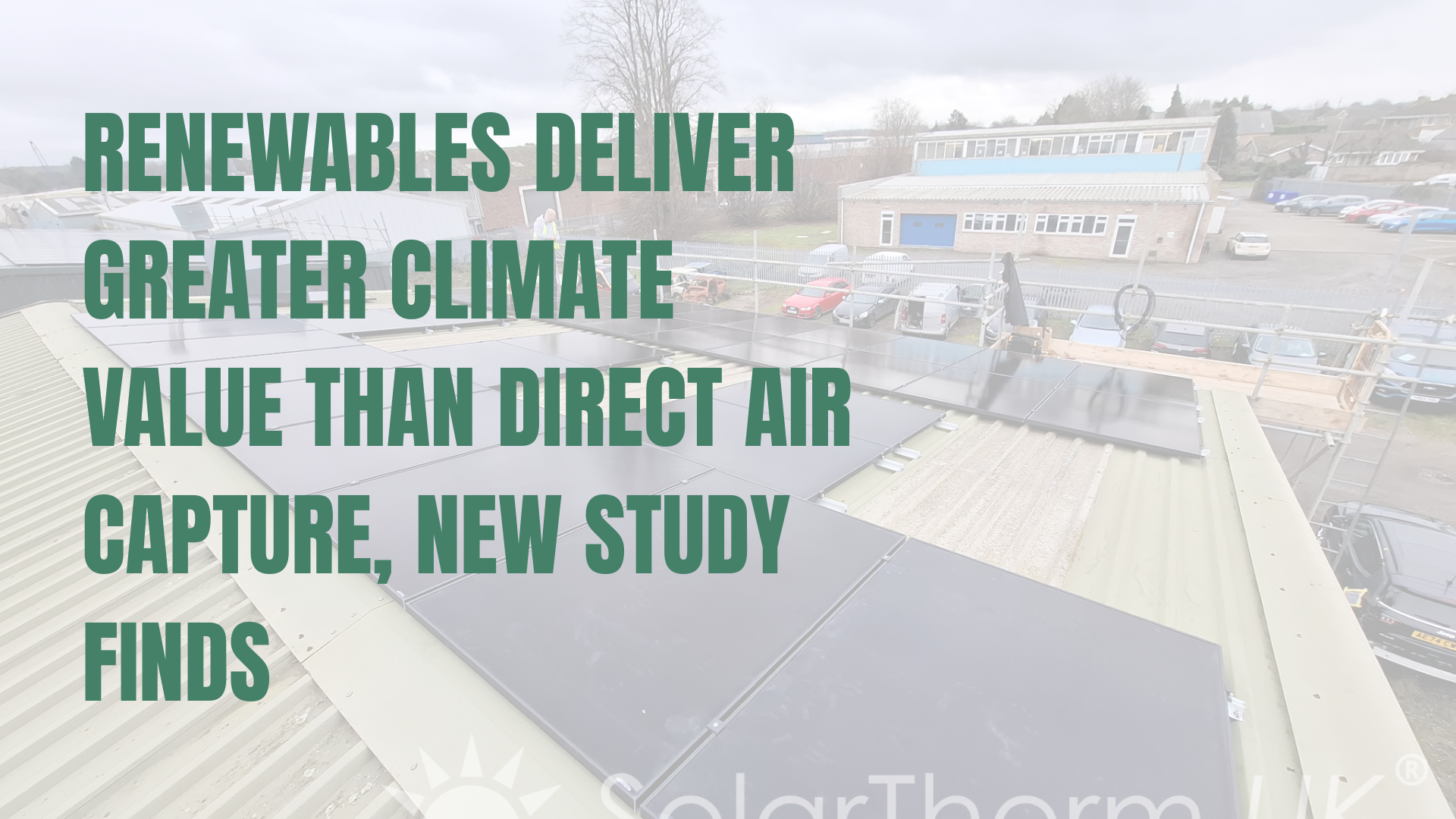 Solar installation installed on a commercial roof
