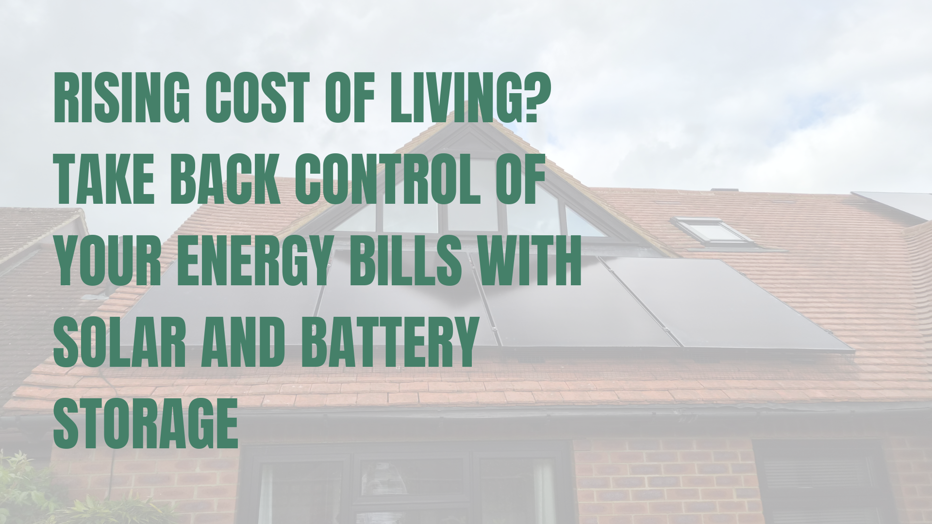 Solar installation below a dormer window