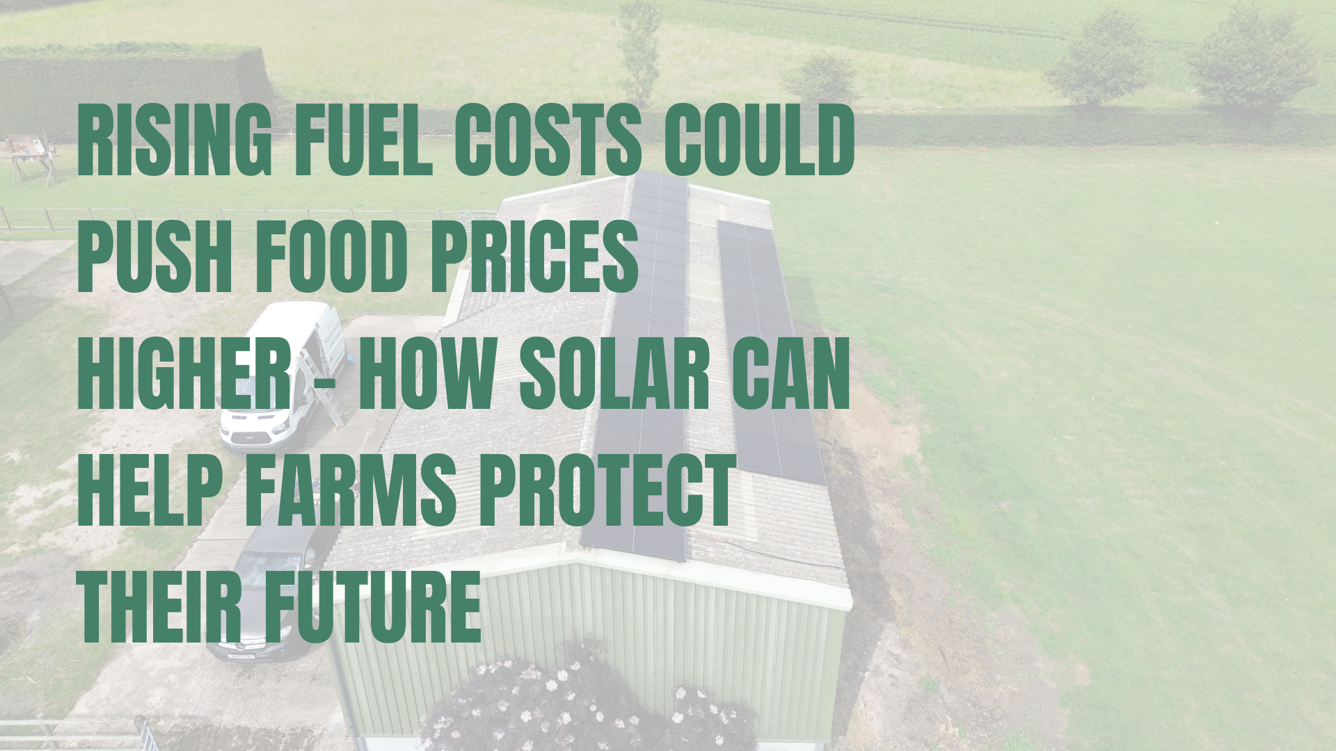 Solar installation on a farm
