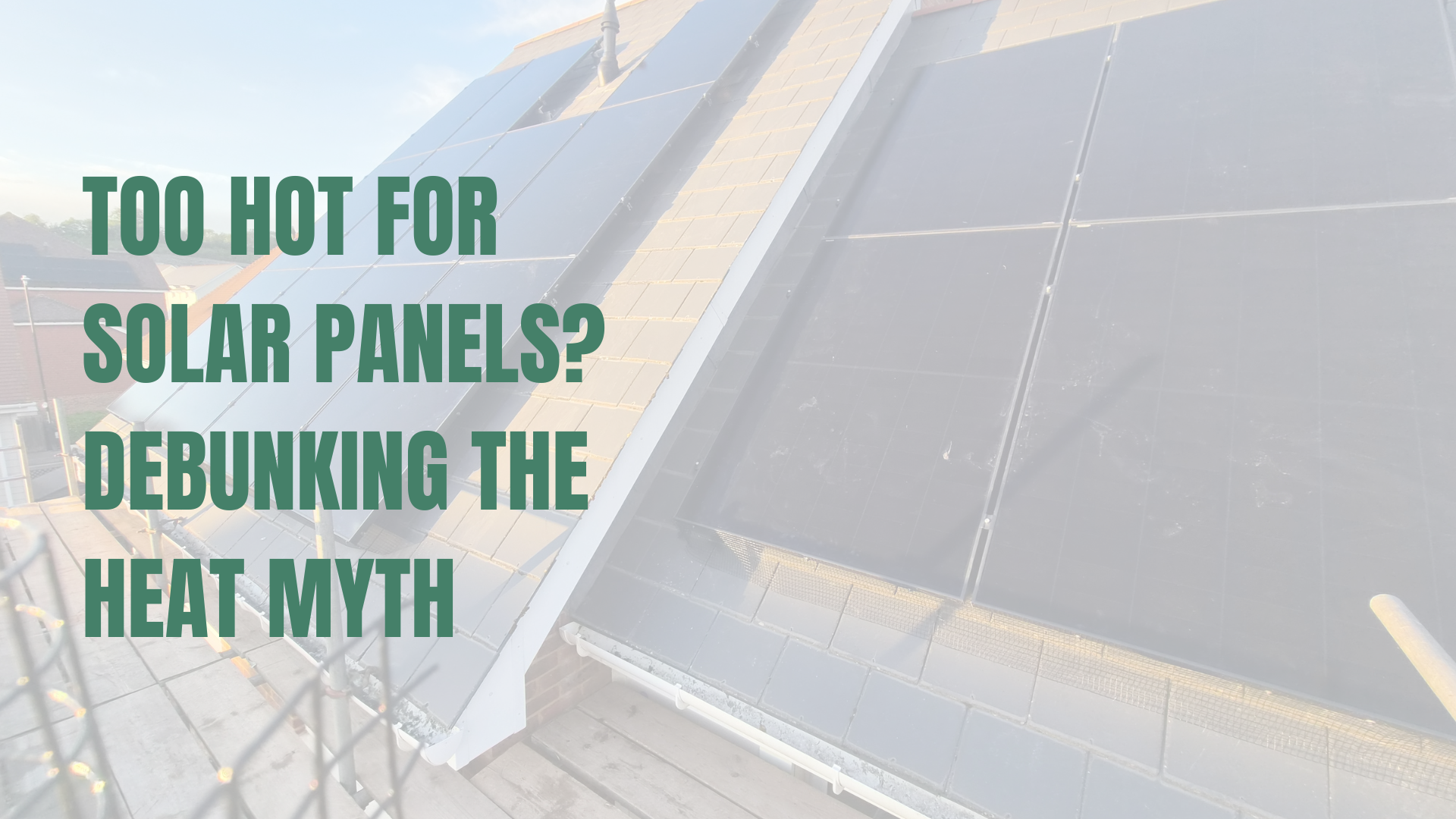 Solar installation on a pitched roof