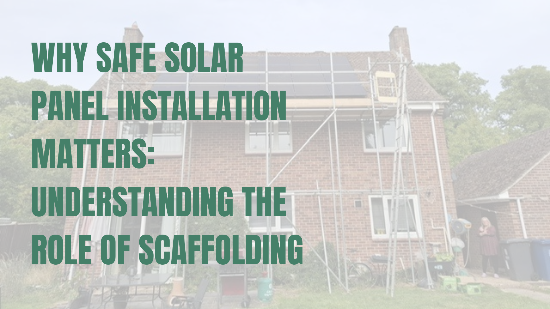 Scaffolding around a property giving safe access to the roof