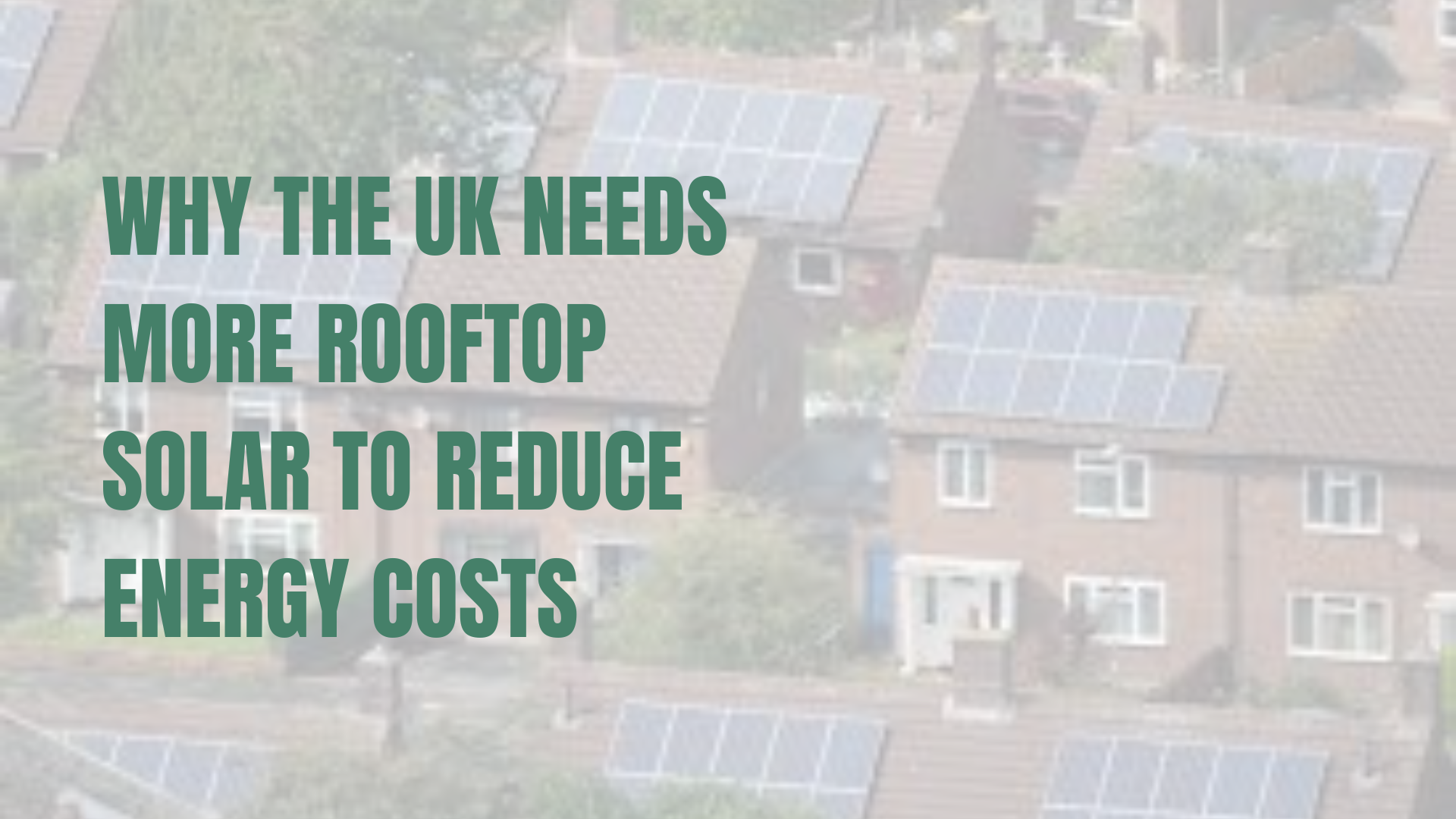 Stock image of a housing estate with solar installed