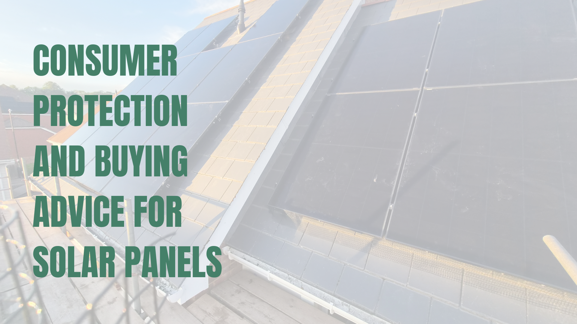 Solar installation on a pitched roof