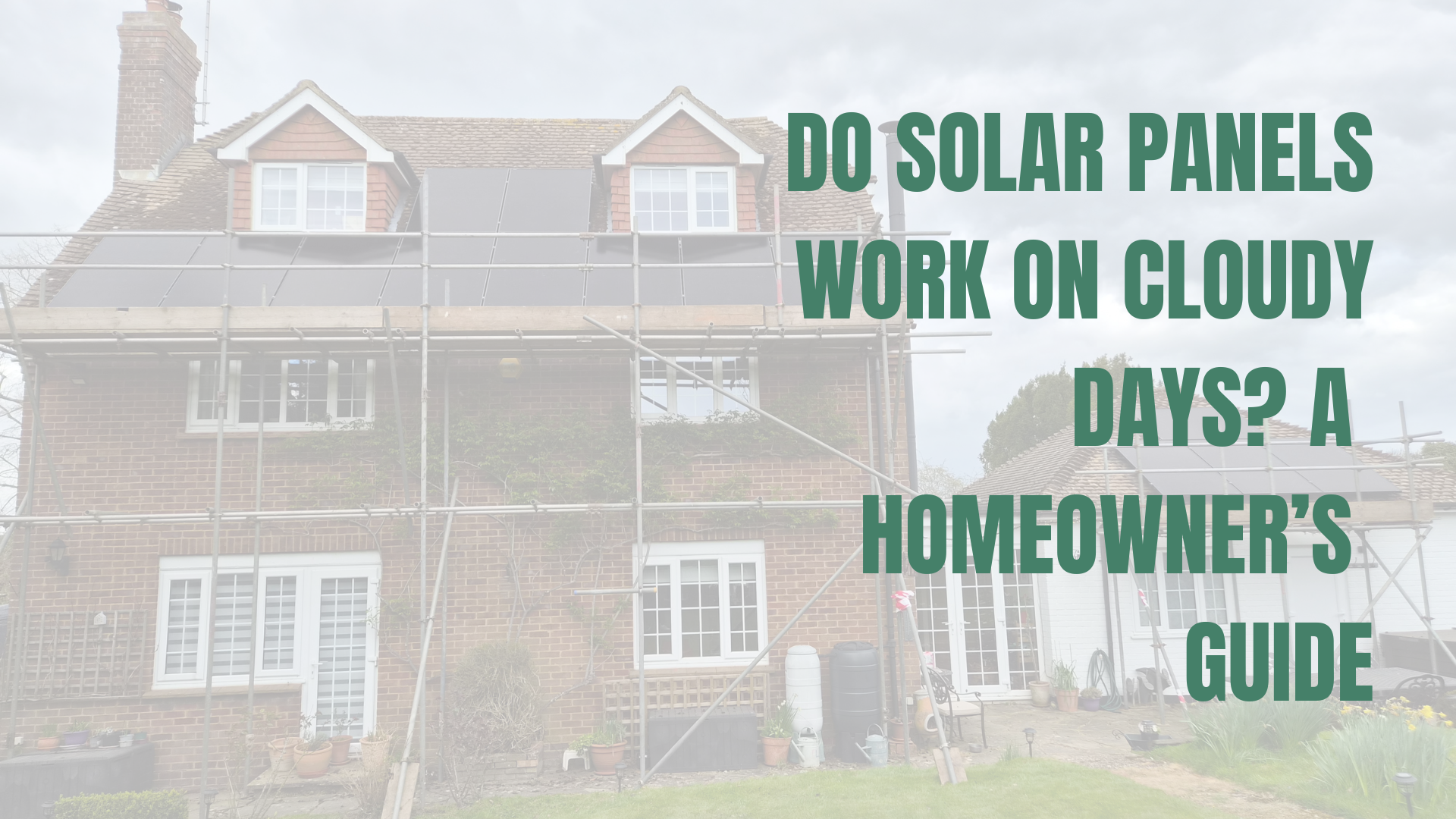 Solar installation on a house in Essex