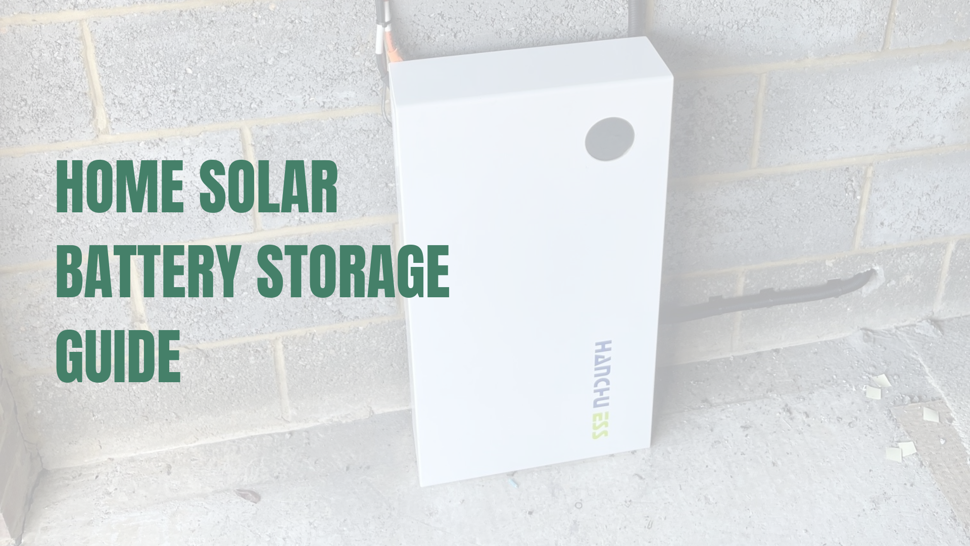 Hanchu 9.4kWh battery installed on a garage wall