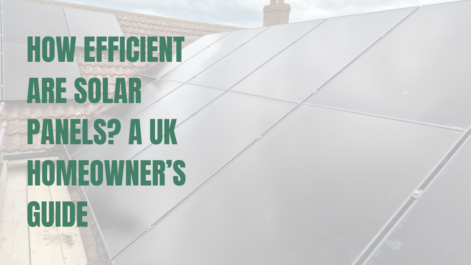 Solar panels on a pitched roof