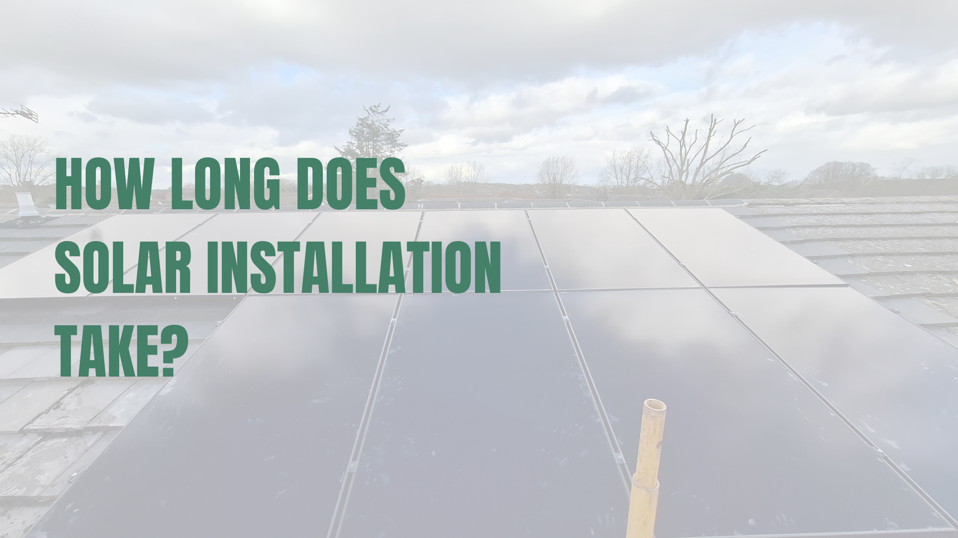 Solar installation on a pitched roof in Kent