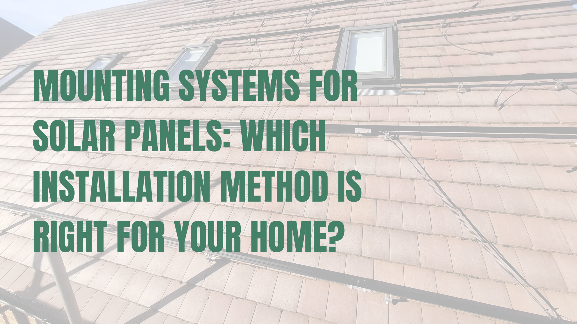 On-roof solar panel mounting system installed on a pitched roof
