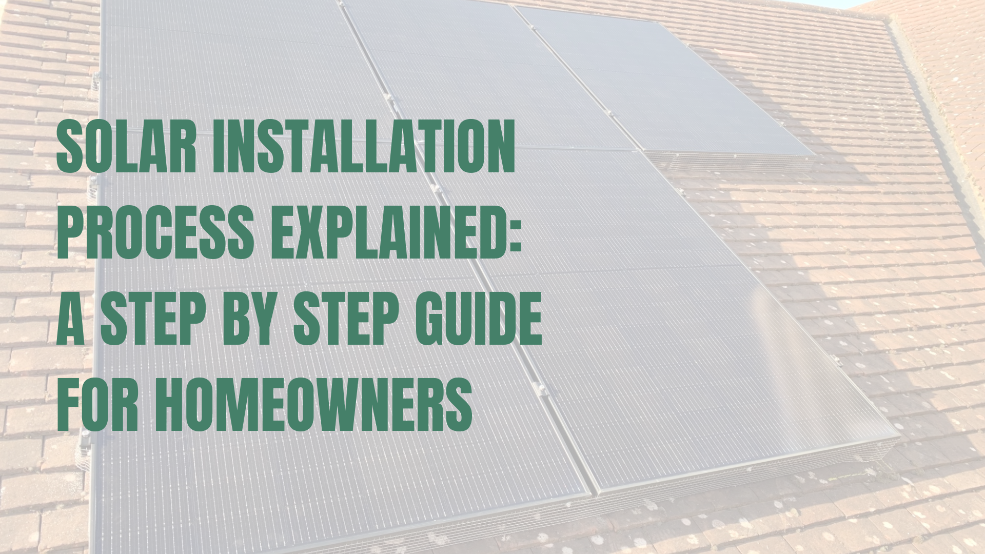 Solar installation on a pitched roof