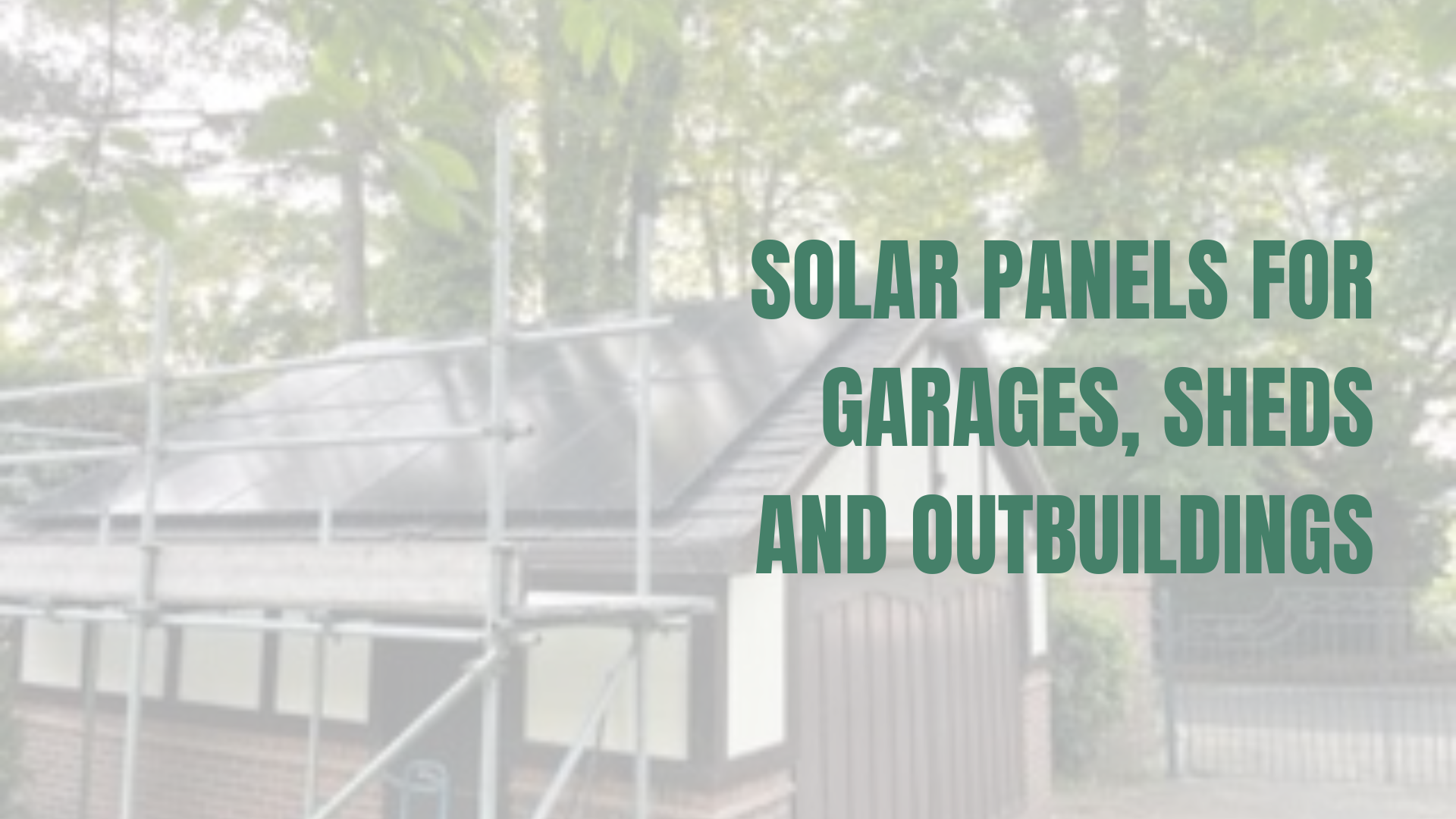 Solar panels installed on a detached garage in Colchester