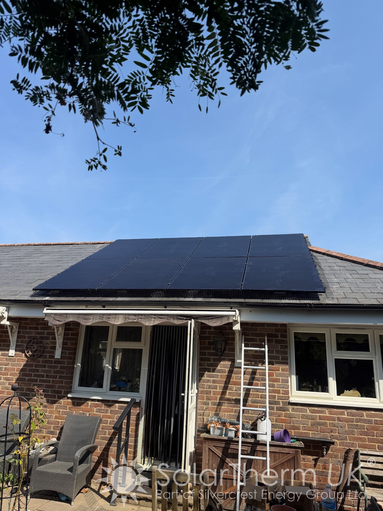 Solar on a bungalow roof in Tonbridge, Kent
