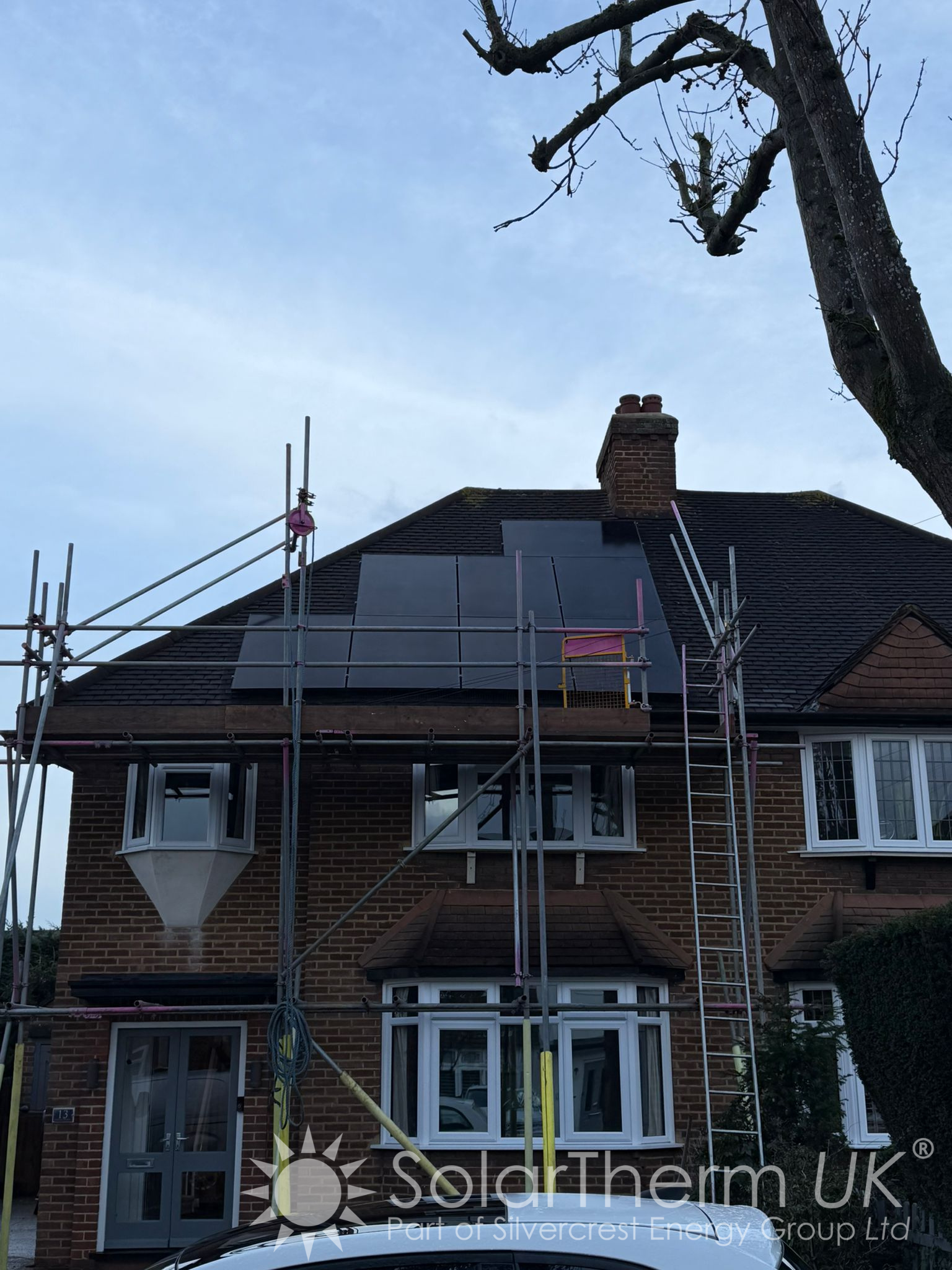 Solar installation on a pitched roof in Bromley, Kent