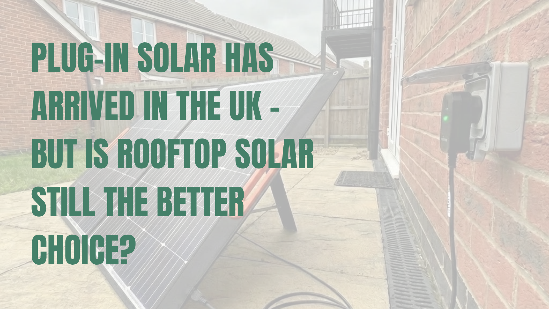 Stock image of plug in solar panels