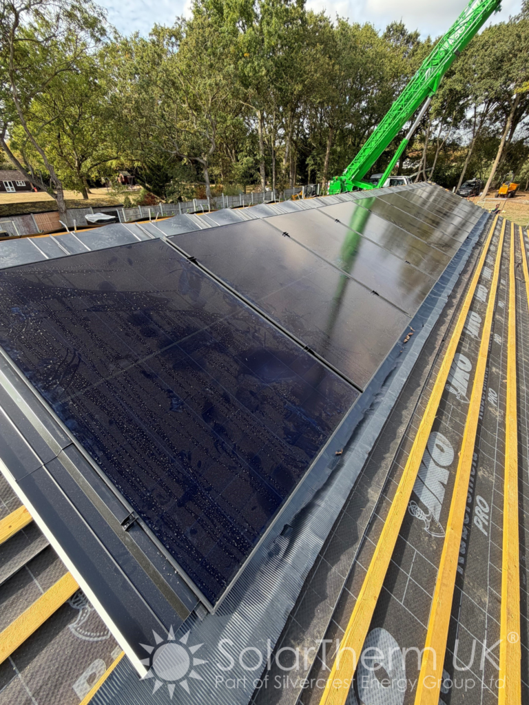 In-roof solar PV system installed on a roof in Little Burstead, Essex