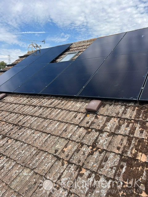 Solar installation on a property in Grays, Essex