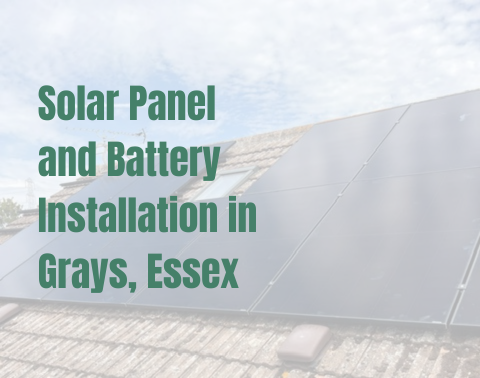 Solar installation on a property in Grays, Essex