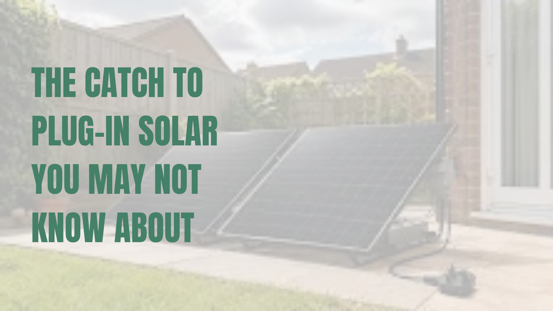 Stock image of plug-in soalr panels
